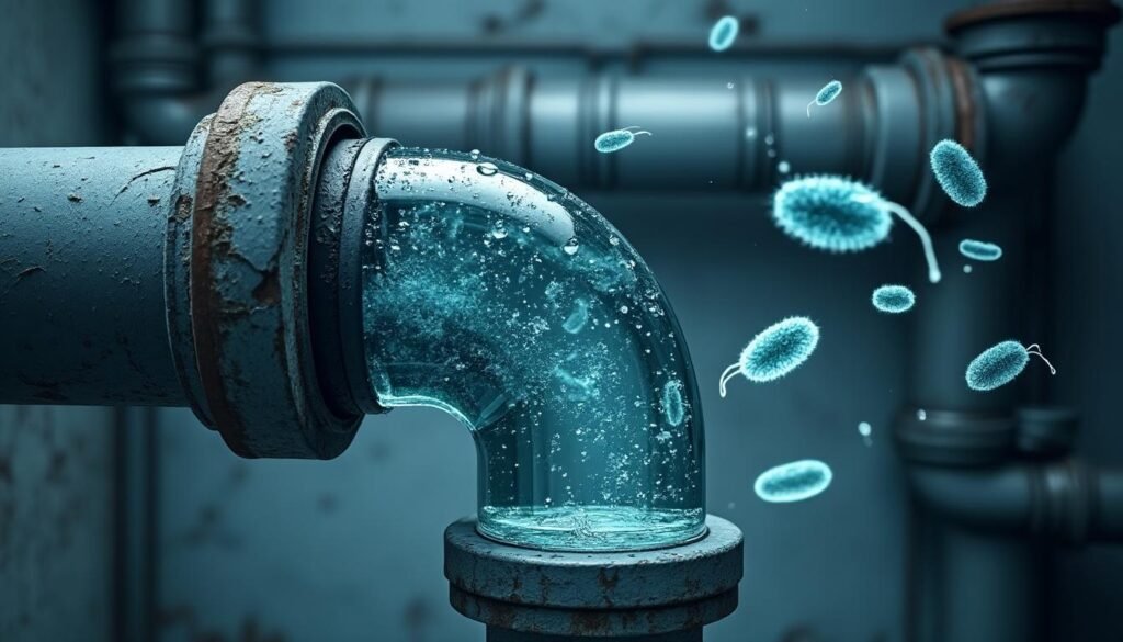 découvrez pourquoi l'eau stagnante dans vos tuyaux favorise la prolifération de la légionellose, un danger biologique majeur pour la santé, et comment prévenir ce risque.